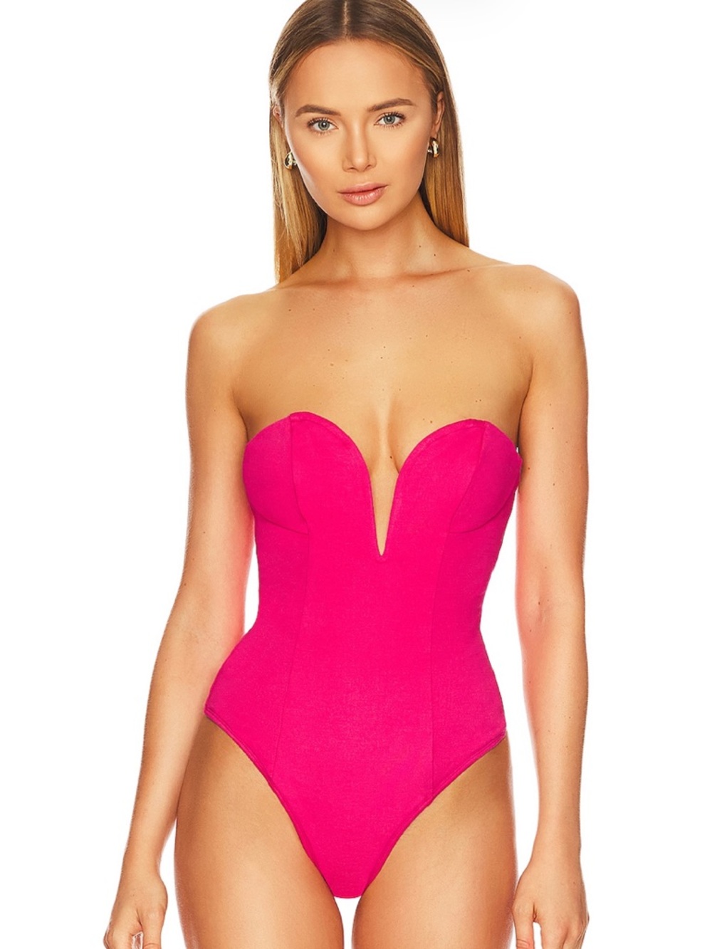 SUPERDOWN NWT Gianna Sweetheart Bodysuit Pink Sz Small